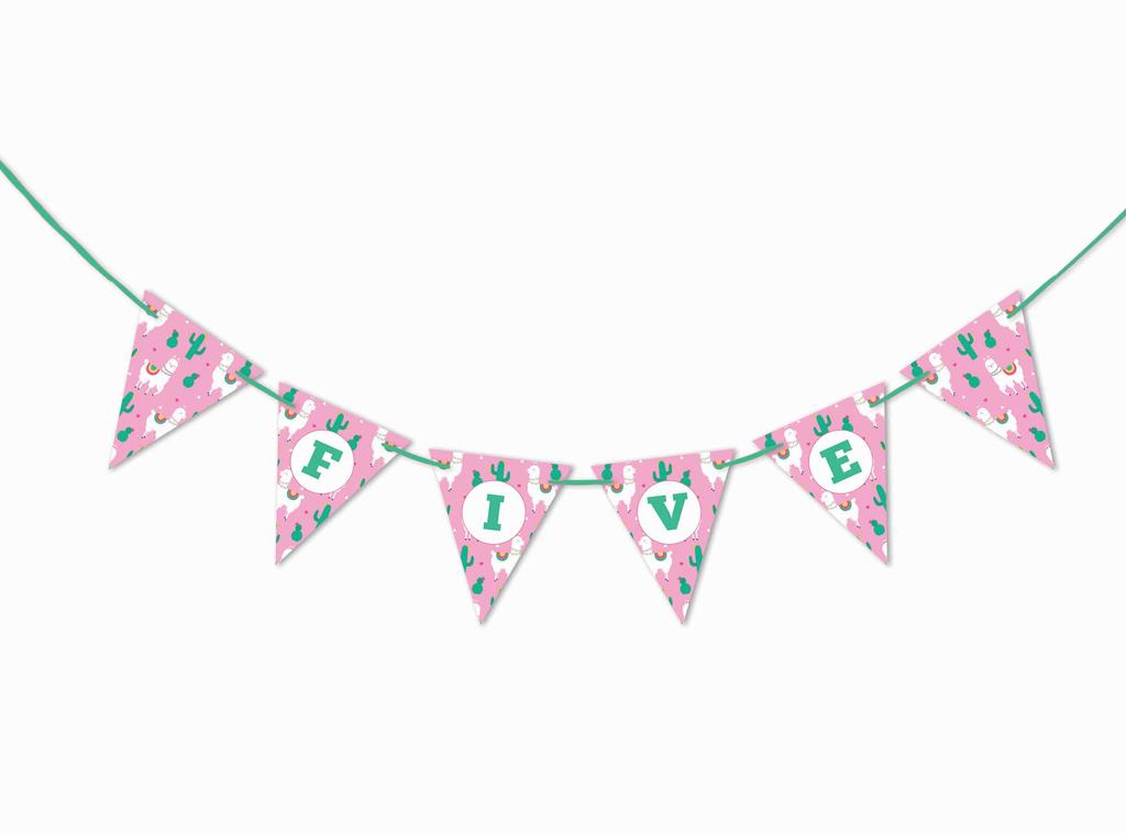 Inkdotpot Birthday Party Decorations Happy Birthday Party Garland Baby Girls Stripe Pennant Banner