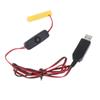 Universal USB To 6V AAA Dummy Battery Power Cable with Switch USB Power Converter for Radio LED Light Toy Remote