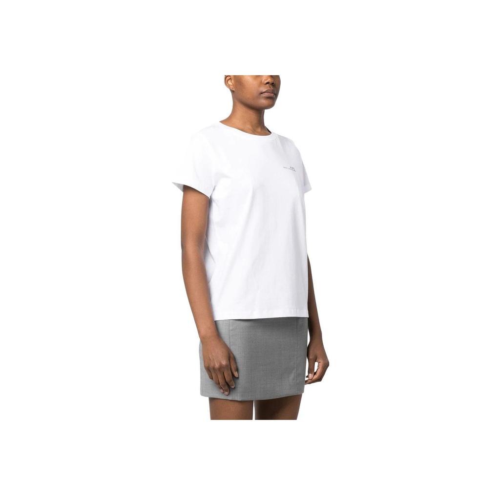 A.P.C Solid Color Round Neck Pullover Short Sleeve T-Shirt Women tops COFBTF26012AAB