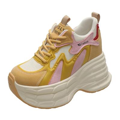 Модные 11 см Осенние Массивные Кроссовки Модная Женская Обувь Дышащая Женская Спортивная Обувь Повседневные Кроссовки на Платформе Женские Zapatillas De Mujer