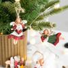 2pcs Home Decor Christmas Tree Charms Cartoon Angel Doll Santa Claus Drop Ornaments  Happy New Year