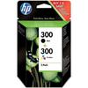 HP 300 Pack of 2 Genuine Black and Three Color Ink Cartridges (CN637EE) for DeskJet F4580 and Photosmart C4680/C4795