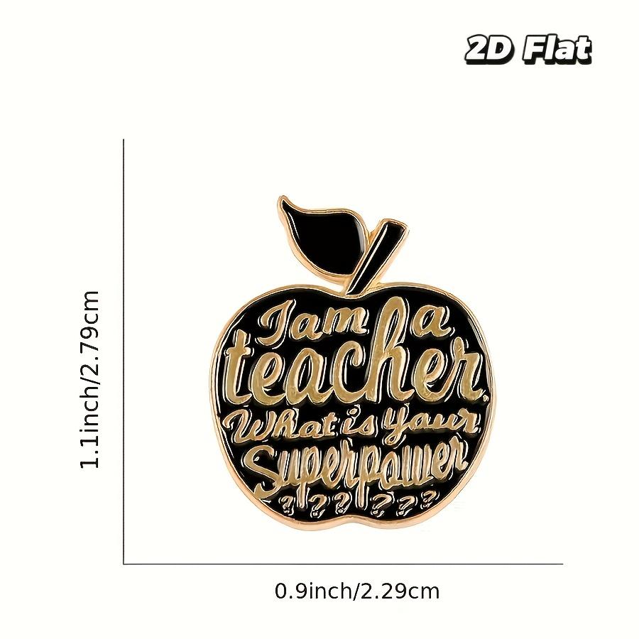 2D Flat 4 Pack Teacher Apple Brooch Oil Drip Brooch Brooch Clothing Accessories Buckle Pin Japanese Acrylic Brooch