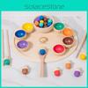 Wooden Color Sorting Tray Educational Toy For Preschool Kids Learning Play