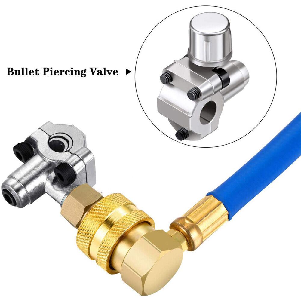 1/4 5/16 3/8 Refrigerator Piercing Puncture Valve With Spanner Air Conditioner Line Tap Valves Tools Accessories Spare Parts