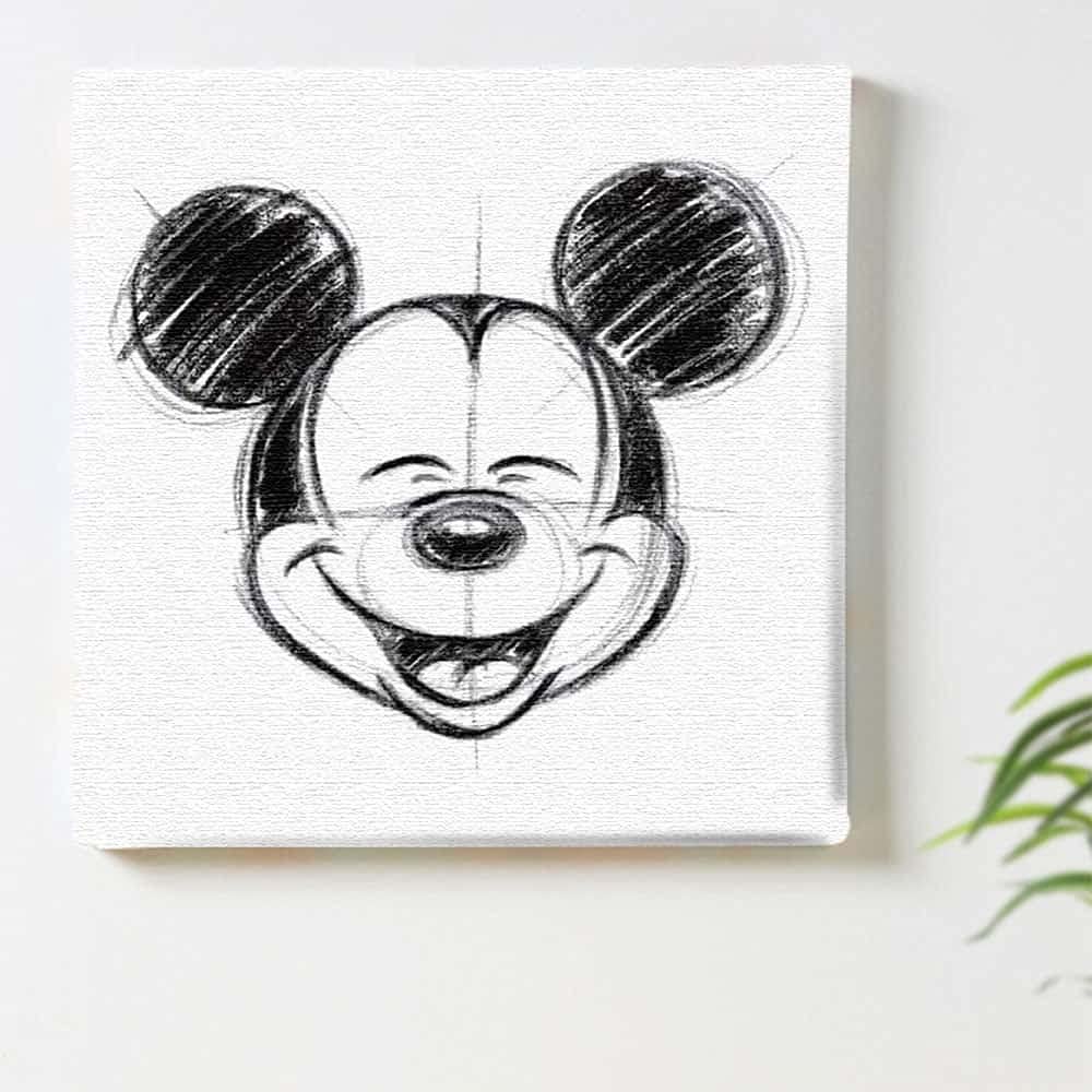Disney Poster Mickey Mouse 30cm X 30cm Made In Japan Dsn-0145