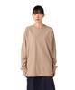 Typography L/S T-Shirt TS-25AU007, Short Sleeve, Men's and Women's, Beige, Size L