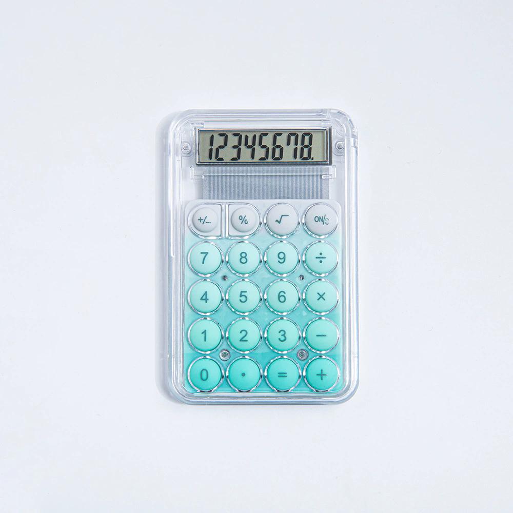 Калькулятор для студентов, симпатичный, дорогой калькулятор, небольшой портативный, прозрачный, конфетного цвета калькулятор