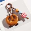 Handmade Phone CCD Hanging Rope Ins Bag Pendant Keyring Cute Simulated Bread Bagel Keychain