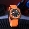 2024 New Watch Square Dial Men Fashion Business Waterproof Sports Watches Chronograph Luminous Leisure Quartz Wristwatch