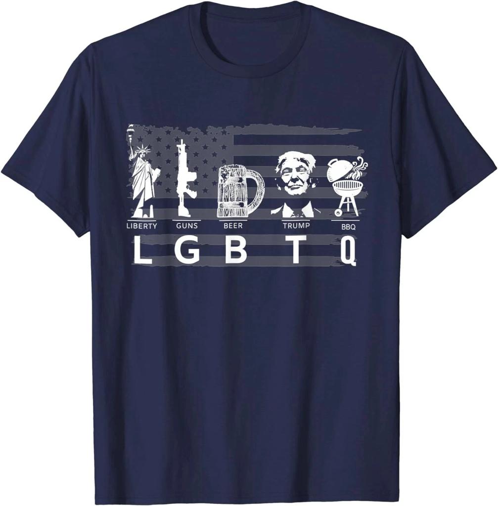 Funny Support LGBTQ Liberty Guns Beer Vote 2024 Unisex T-Shirt