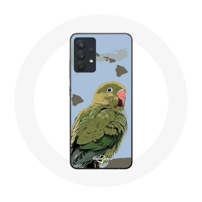 Coque pour Samsung Galaxy A13 4G / A13 4G Lite Perruches Oiseaux vert