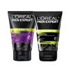 Набор из двух очищающих средств для мужчин L'Oréal с углем для контроля жирности