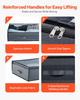 Under Bed Storage with Clear Lids, 996 x 500 x 180 mm, 90L Large Underbed Clothes Storage Containers, Low Profile Under Bed Drawer Shoe Organizer Bins