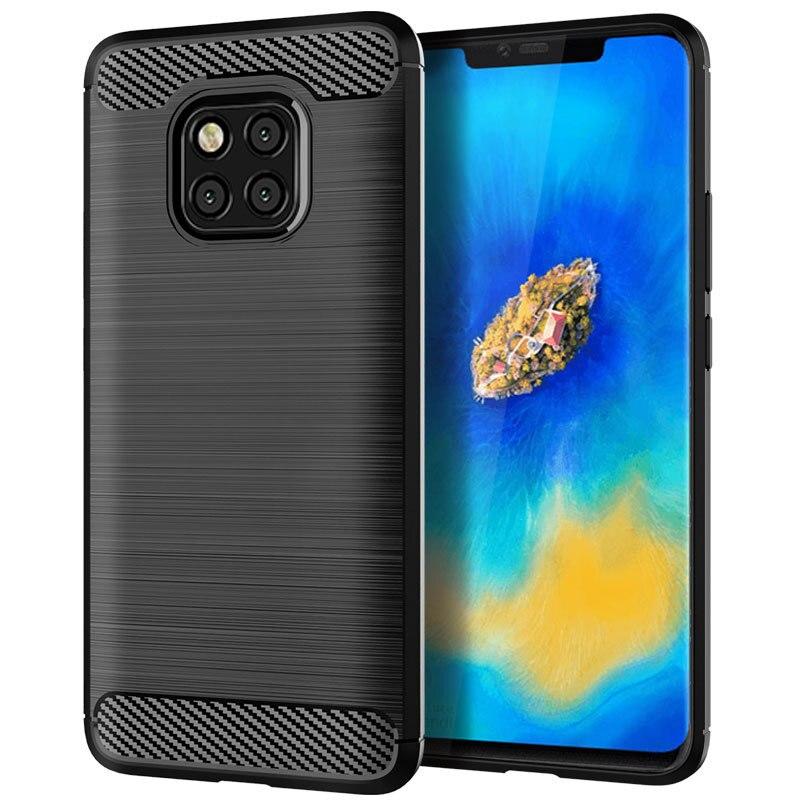 Ударопрочный чехол из углеродного волокна для Mate 20Pro mate 20 pro Силиконовый чехол для Huawei Mate20 pro Бампер Задняя крышка Coque Fundas