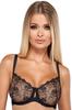 Soft Women's Lace Bra with Embroidery and Tulle Elegant Black Soft Women's Lace Bra with Embroidery and Tulle Elegant Black