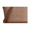 COACH Canvas Jude 23 Logo embossed coated canvas and fine pebbled leather Tote bag Tote bag shopping bag shoulder crossbody bag medium women's brown