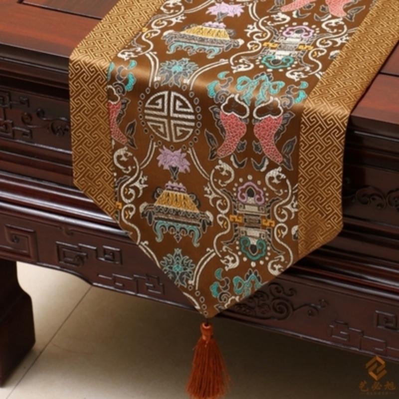 Новый китайский стиль тканый парчовый настольный флаг, современная мода, простой настольный флаг, сельский обеденный стол, чайный стол, скатерть