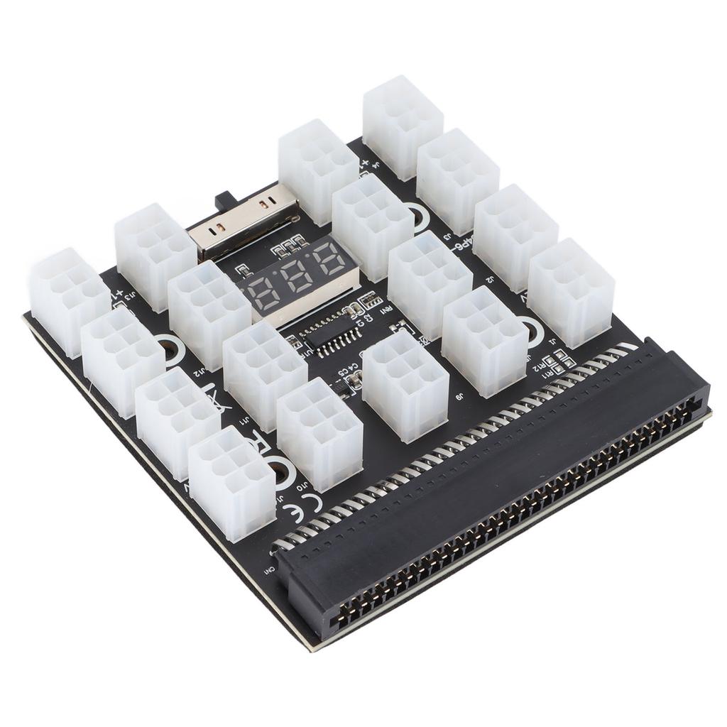 Server Power Converter Board 12V MOS LED Display Stable Safe Power Supply Board Adapter for Server Power