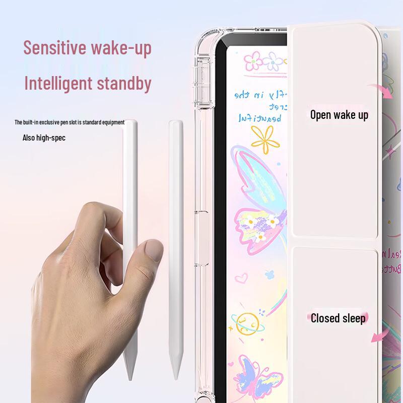 Kelimeng Милый чехол-книжка с Y-образным сгибом и слотом для стилуса для iPad