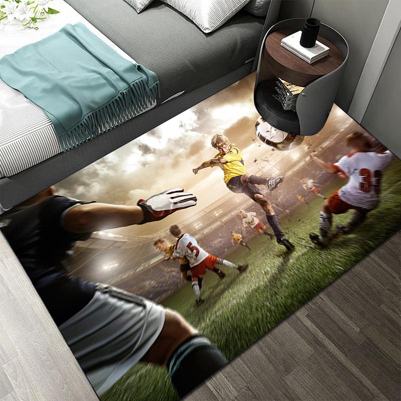 Ковер с изображением футбола, ковер для футбольного поля, украшение для гостиной, коврики для спальни, ковер для гостиной, домашний коврик для входной двери, детский коврик