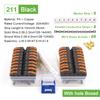 Din Rail Type VariousTerminal Block 211 Electrical Universal Quick Wire Connector Conductor Connection With Number strip Set