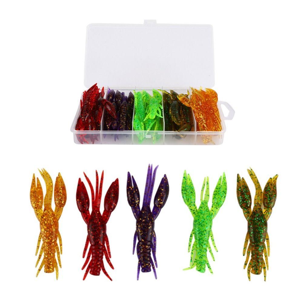 30PCS PVC Crawfish Fishing Baits Soft Fishing Lures Durable Crawfish Fishing Lures Bass Fishing