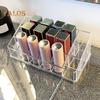 Органайзер для блеска для губ, большая емкость для хранения классификаций, 4 ряда, практичная сетка 12/18/36, подставка для помады, коробка для хранения глазури для макияжа