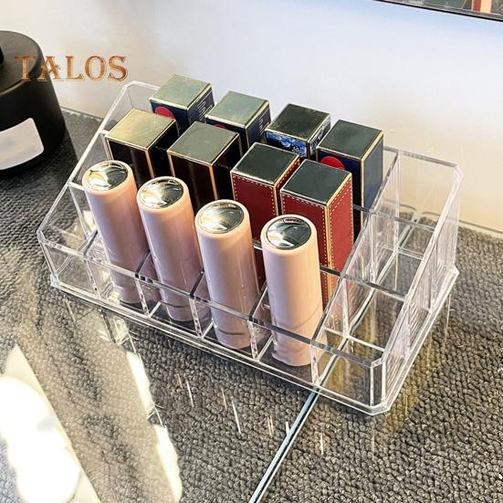 Органайзер для блеска для губ, большая емкость для хранения классификаций, 4 ряда, практичная сетка 12/18/36, подставка для помады, коробка для хранения глазури для макияжа