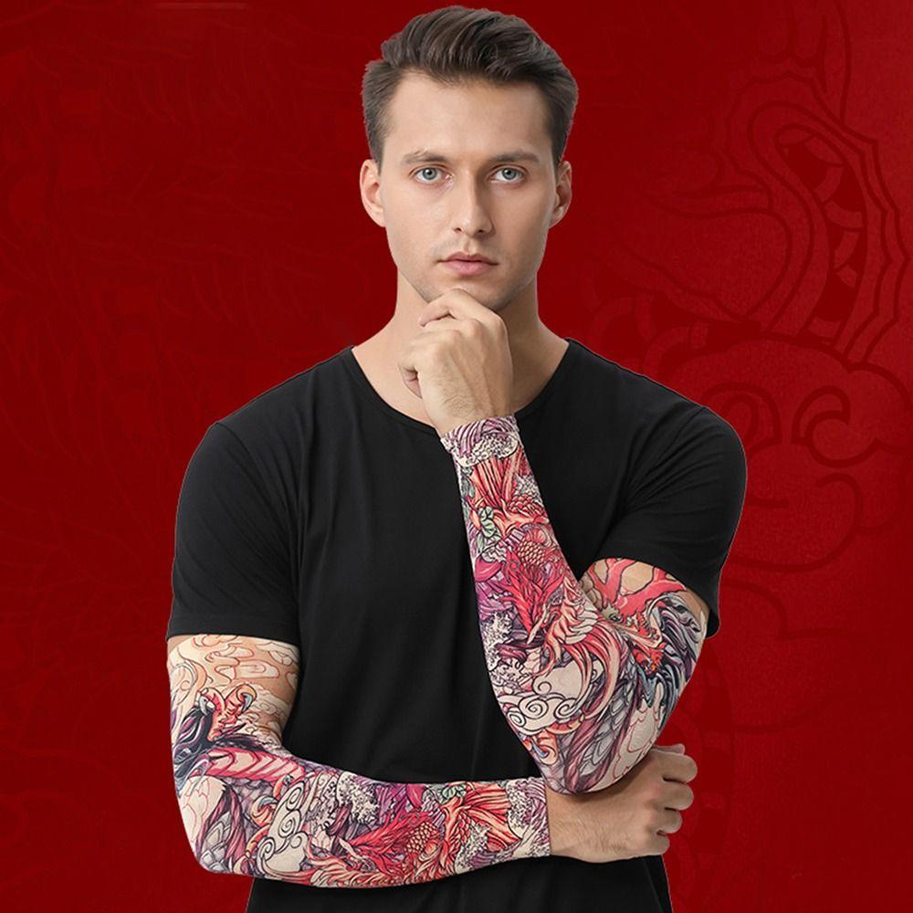 Protection Basketball Summer Cooling Sun Protection Flower Arm Sleeves Arm Cover Tattoo Arm Sleeves