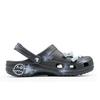 Crocs Классические клоги Graffiti Party EVA Индивидуальность Уличные Перфорированные Туфли Унисекс Черные