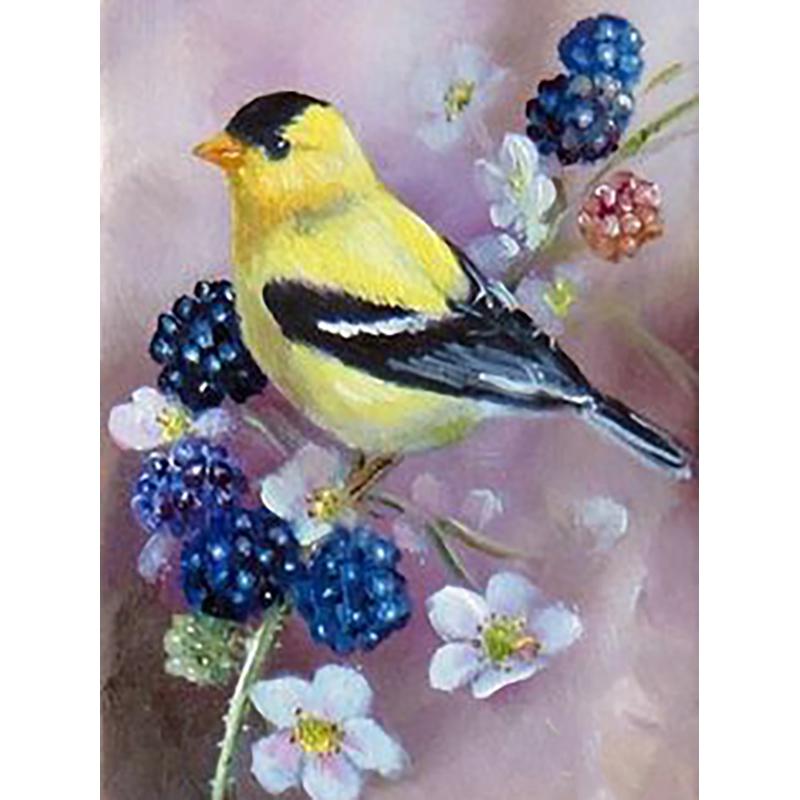 Round Diamond Painting DIY Cross Stitch Kit Bird Painting 5D Rhinestone Embroidery Mosaic Cross Stitch Wall Art Home Decor