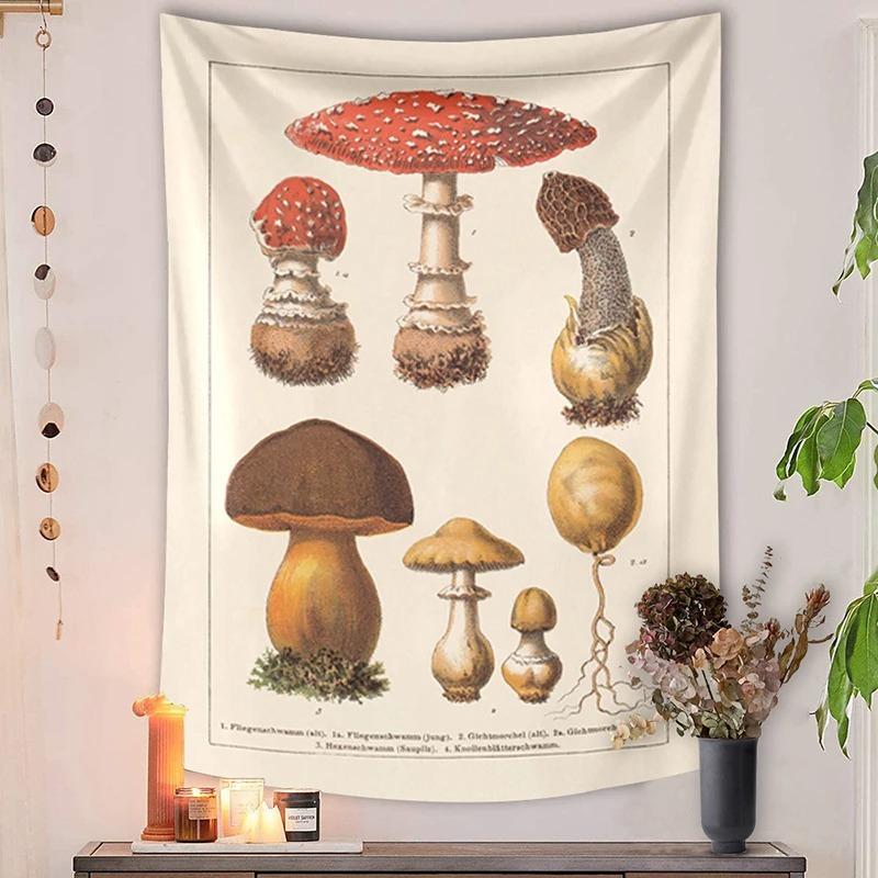 Home Wall Decoration Tapestry Mushroom Pattern Hanging Cloth Office Living Room Tapestry