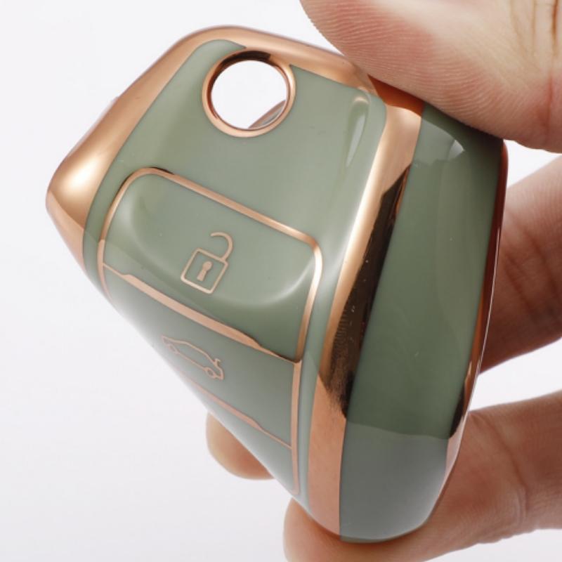 Откидной чехол для ключей из ТПУ с золотыми краями, чехол для ключей, сумка-держатель, брелок для Changan CS15 CS35 CS75 EV E-Star EADO Raeton V3 V5 V7