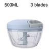 900ML Garlic Chopper Manual Garlic Press Food Vegetables Cutter Meat Grinders Gadgets Hand Mincer Garlic Masher Kitchen Tools