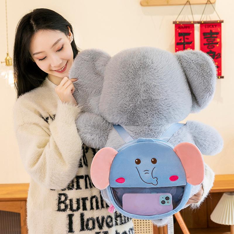Новая имитация плюшевой куклы-слоненка, кукольный рюкзак, кукла-слоненок Леле, подушка для детей, успокаивающая сон