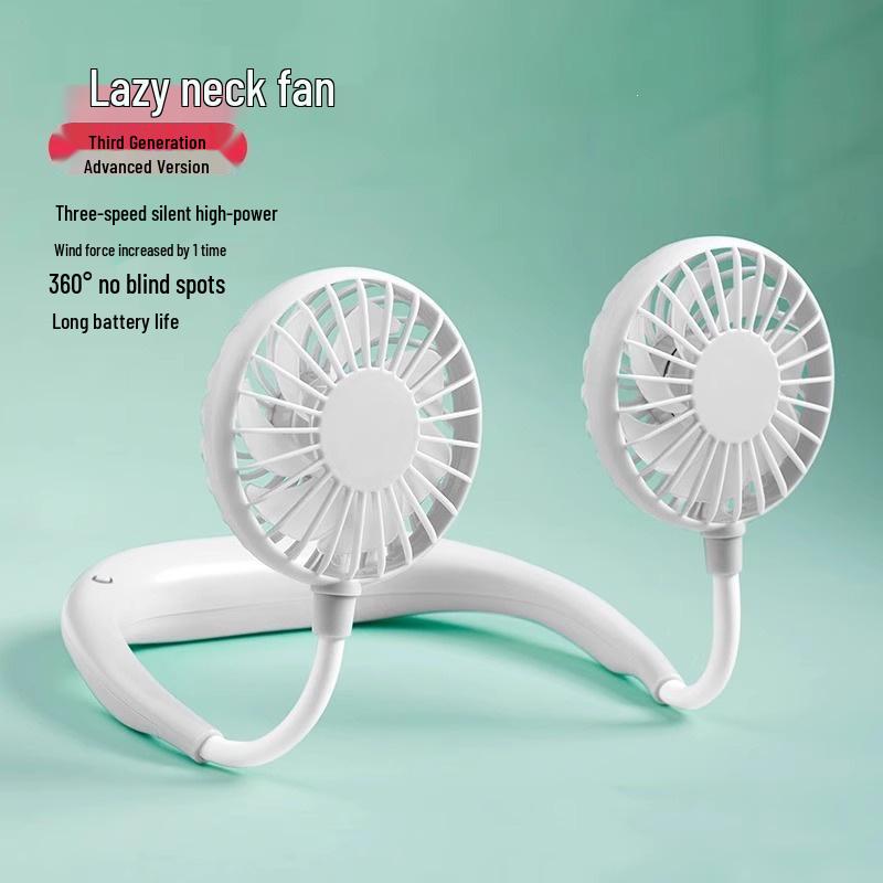 Portable Neck Fan with USB Charging and Long Battery Life for Dorms and Offices