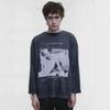 Unisex Retro American Streetwear T-Shirt Black Cotton Graphic Print Loose Fit Casual Tee