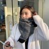 Шарф из имитации кашемира женский осенне-зимний студенческий корейская версия модный японский длинный вязаный шарф-шаль утолщенный теплый мужской