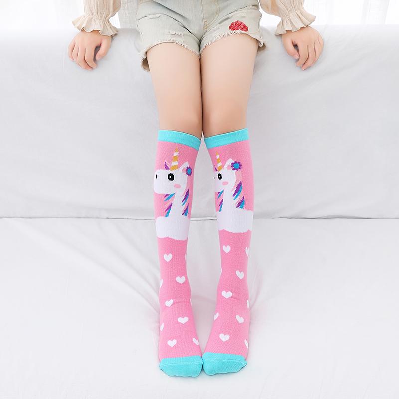 Infant Girls Warmer Ankle Lovely Cartoon Over Knee Socks for Baby Girls Unicorn Knee Long High Toddler Child Colorful Socks