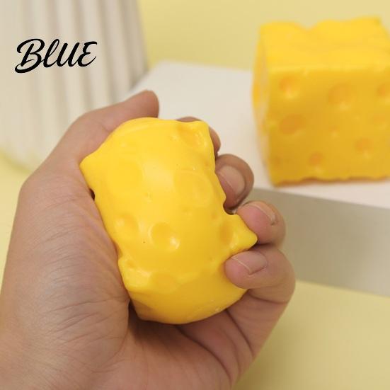 Сенсорная игрушка "Сыр" 1/2/3 шт. Симулированный кубик Сжимаемый Блок для снятия стресса Взрослый Мячик Фиджет Медленно поднимающийся Симуляция Еды Зажим Тревога