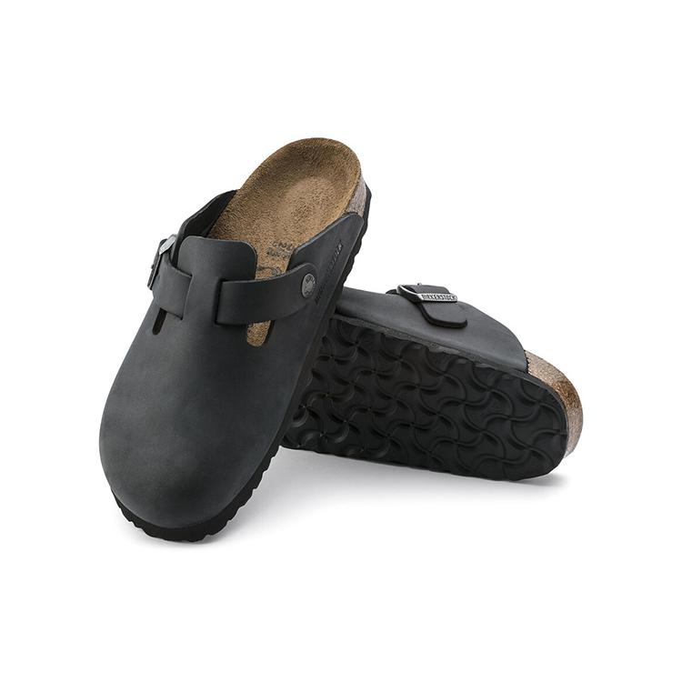 Бостон Birkenstock Маслостойкая кожа 'Черный' 0059461