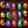 LED String Lights Ramadan Eid Decorations Star Moon Castle Theme Indoor Outdoor Festival Lighting