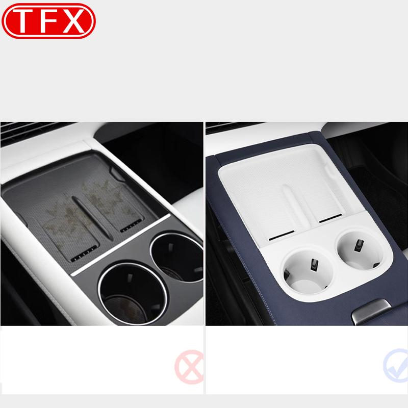 For Xpeng G6 XiaoPeng 2023 2024 Car Styling Wireless Charging Pad Silicone Central Control Water Cup Protection Pad Accessories