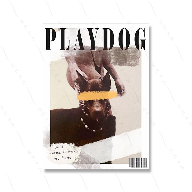 Винтажный модный настенный художественный постер с принтом Playdog, ретро холст, картина, стильный журнал, домашний декор для гостиной
