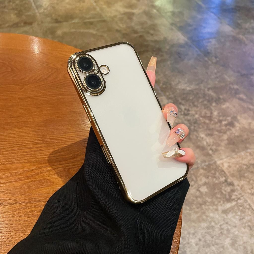 Чехол для полной защиты объектива iPhone 16 15 14 13 12 11 Pro Max, чехол с роскошным покрытием, прозрачный силиконовый мягкий чехол для 16 ProMax