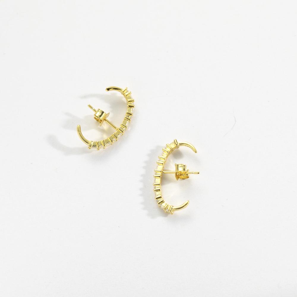 ANDYWEN Серьги-гвоздики из стерлингового серебра 925 пробы с золотым прозрачным фианитом 2023 года, роскошные ювелирные украшения, подарок для женщин