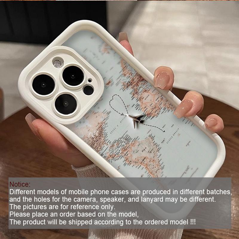 Чехол для телефона Wanderlust World Map Travel Route Art для серии iPhone 17 16 15 14 13 12 11 Pro Max Plus Двухслойная защита