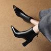 Fashion Women's Shoes 2024 Hot Sale Back Zipper Women's Boots Fashion Metal Decoration Modern Boots Women Sexy Pointed Toe Ankle Boots