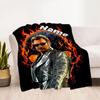 Inferno Portrait Customize Your Name Blanket Multi-purpose Customizable Blanket Comfortable Versatile for Office Bed Office Chair Picnics
